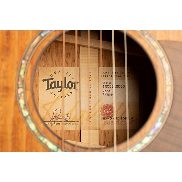 Taylor 724ce Koa Grand Auditorium Acoustic-Electric Guitar Natural