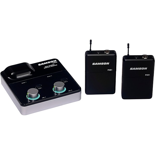 Samson XPD2m 2.4GHz Dual-Channel Wireless Tabletop Receiver System With 2 Q6 Dynamic Handheld Mics (HXD1-Q6 x 2/RXD2M), 2....
