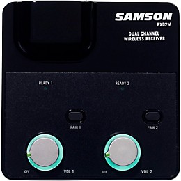 Samson XPD2m 2.4GHz Dual-Channel Wireless Tabletop Receiver System With 2 Q6 Dynamic Handheld Mics (HXD1-Q6 x 2/RXD2M), 2.404-2.476GHz