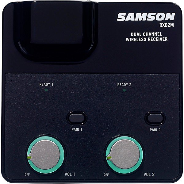 Samson XPD2m 2.4 GHz Dual Channel Wireless Tabletop Receiver System with (2) Q6 Dynamic Handheld Mics (HXD1-Q6 x 2/RXD2M)