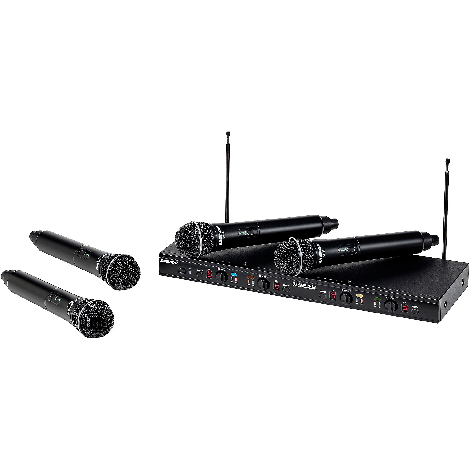 Samson Stage 412 Quad Vocal VHF Frequency Agile Wireless System