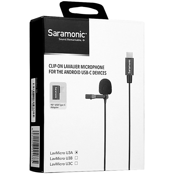 Saramonic LavMicro U3A Omnidirectional Clip-On Lavalier Microphone with 2m USB-C Cable for Android Mobile Devices and Comp...