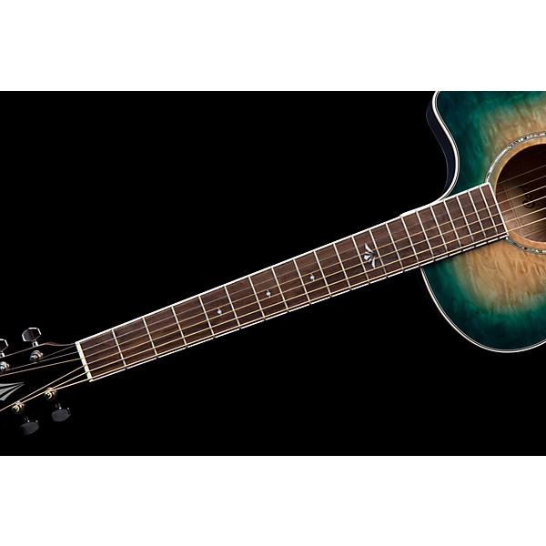 Cort Grand Auditorium Quilted Maple Acoustic-Electric Guitar Coral Blue Burst