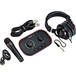 Focusrite Vocaster One Studio Essential Podcasting Bundle for Content Creation