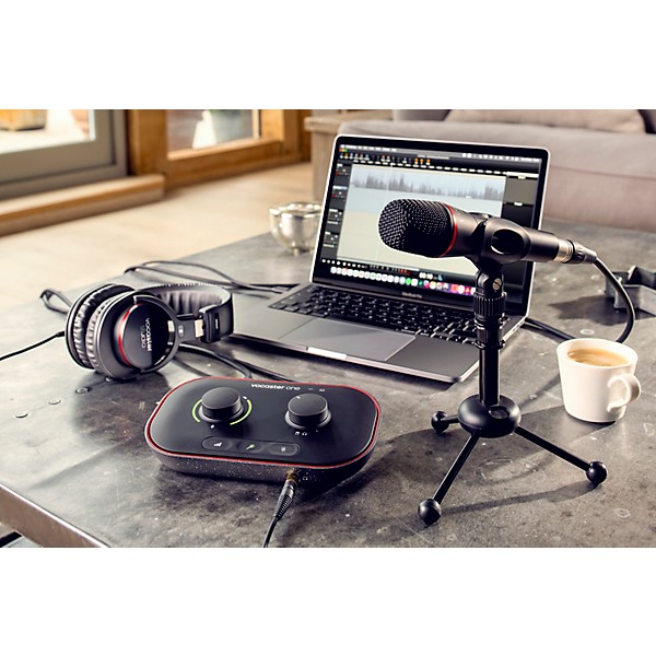 Focusrite Vocaster One Studio Essential Podcasting Bundle for Content Creation