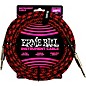 Ernie Ball Braided Straight to Straight Instrument Cable 25 ft. Red/Black thumbnail
