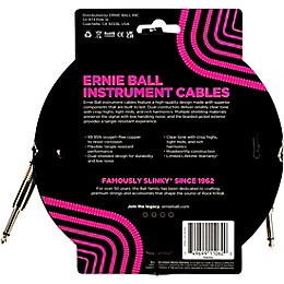 Ernie Ball Braided Straight to Straight Instrument Cable 10 ft. Purple/Black