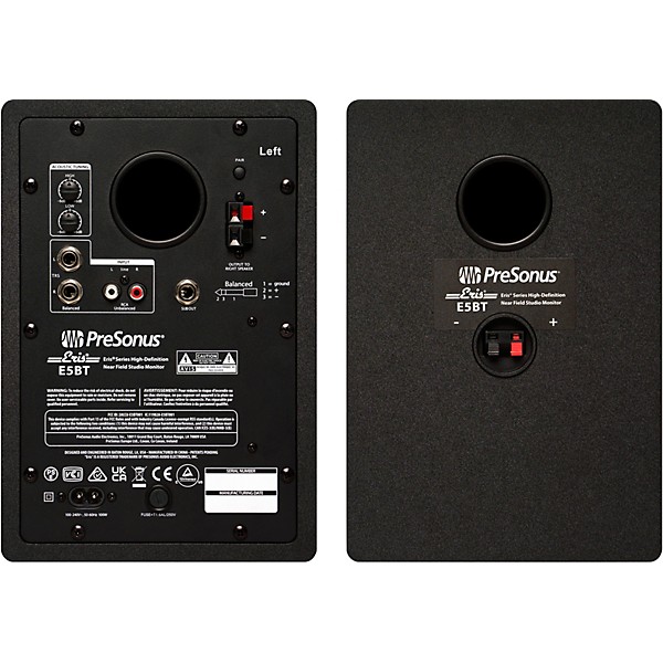 PreSonus Eris E5BT 5.25" Active Media Reference Monitors With Bluetooth (Pair)