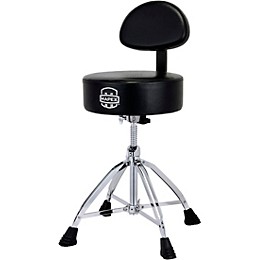 Mapex Round Top Drum Throne With Backrest and Double-Braced Quad Legs