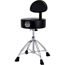 Mapex Round Top Drum Throne With Backrest and Double-Braced Quad Legs