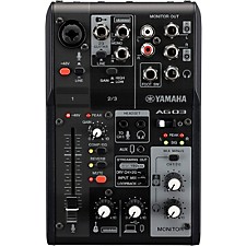 Yamaha AG03 Mk2 3-Channel Mixer/USB Interface For IOS/Mac/PC