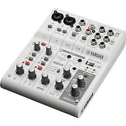 Yamaha AG06MK2 6-Channel Mixer/USB Interface for IOS/Mac/PC White