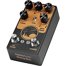 NativeAudio Rising Sun V2 Tap/Ramp Tremolo Effects Pedal Black and Orange