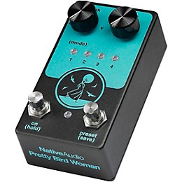 NativeAudio Pretty Bird Woman Chorus/Vibrato Effects Pedal Black and Teal