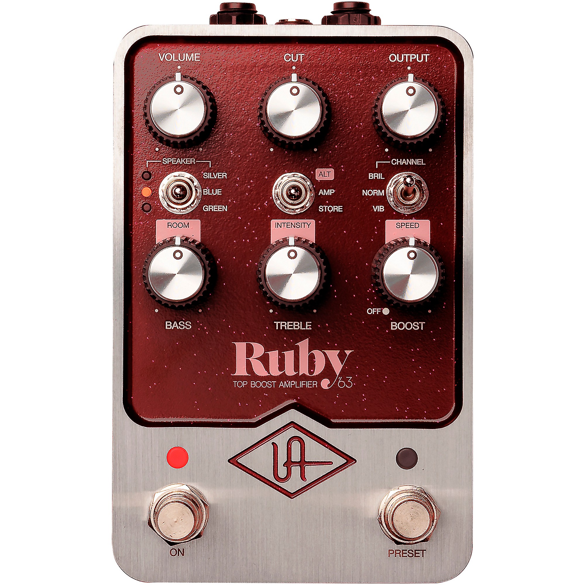 Universal Audio UAFX Ruby '63 Top Boost Amplifier Effects Pedal 