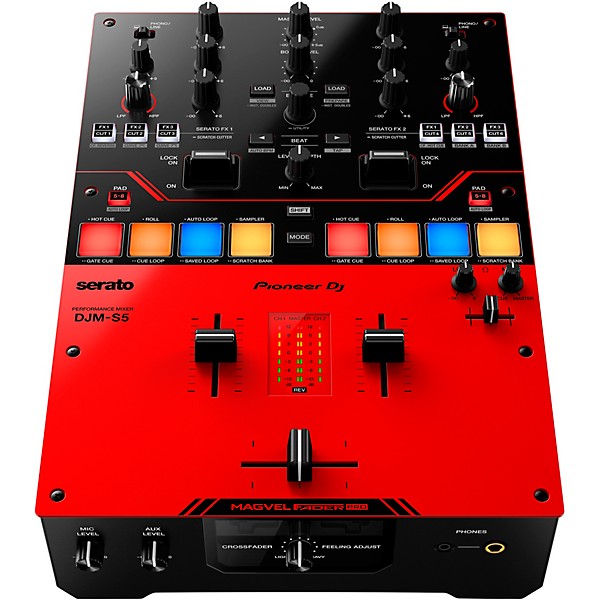 Open Box Pioneer DJ DJM-S5 2-Channel Serato Scratch Mixer Level 1