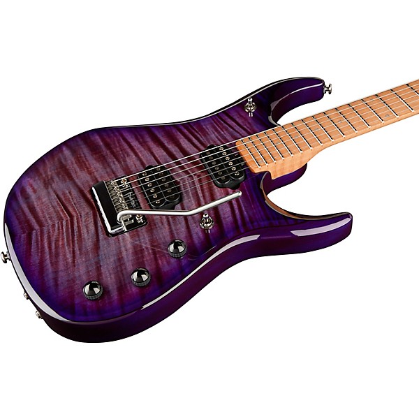 Ernie Ball Music Man JP15 Electric Guitar Purple Nebula Flame