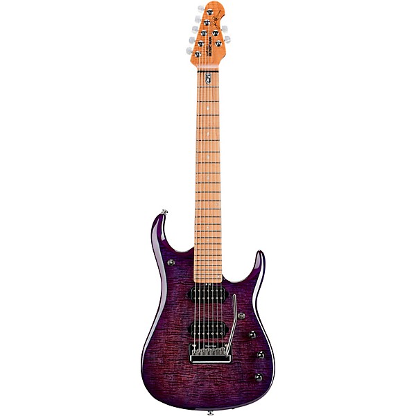 Ernie Ball Music Man JP15 7-String Electric Guitar Purple Nebula Flame