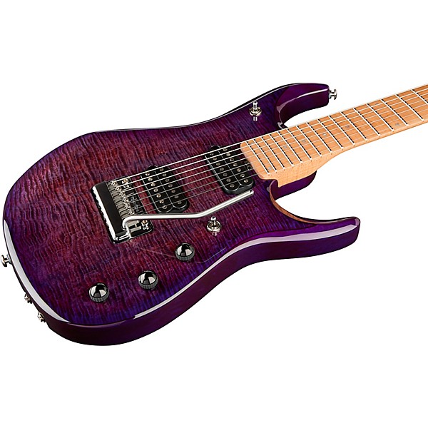 Ernie Ball Music Man JP15 7-String Electric Guitar Purple Nebula Flame