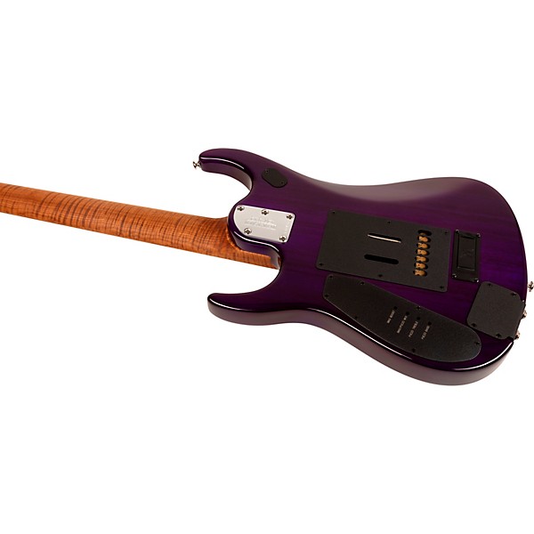 Ernie Ball Music Man JP15 7-String Electric Guitar Purple Nebula Flame