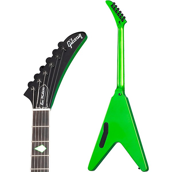Gibson Dave Mustaine "Rust in Peace" Flying V EXP Limited-Edition Electric Guitar Alien Tech Green