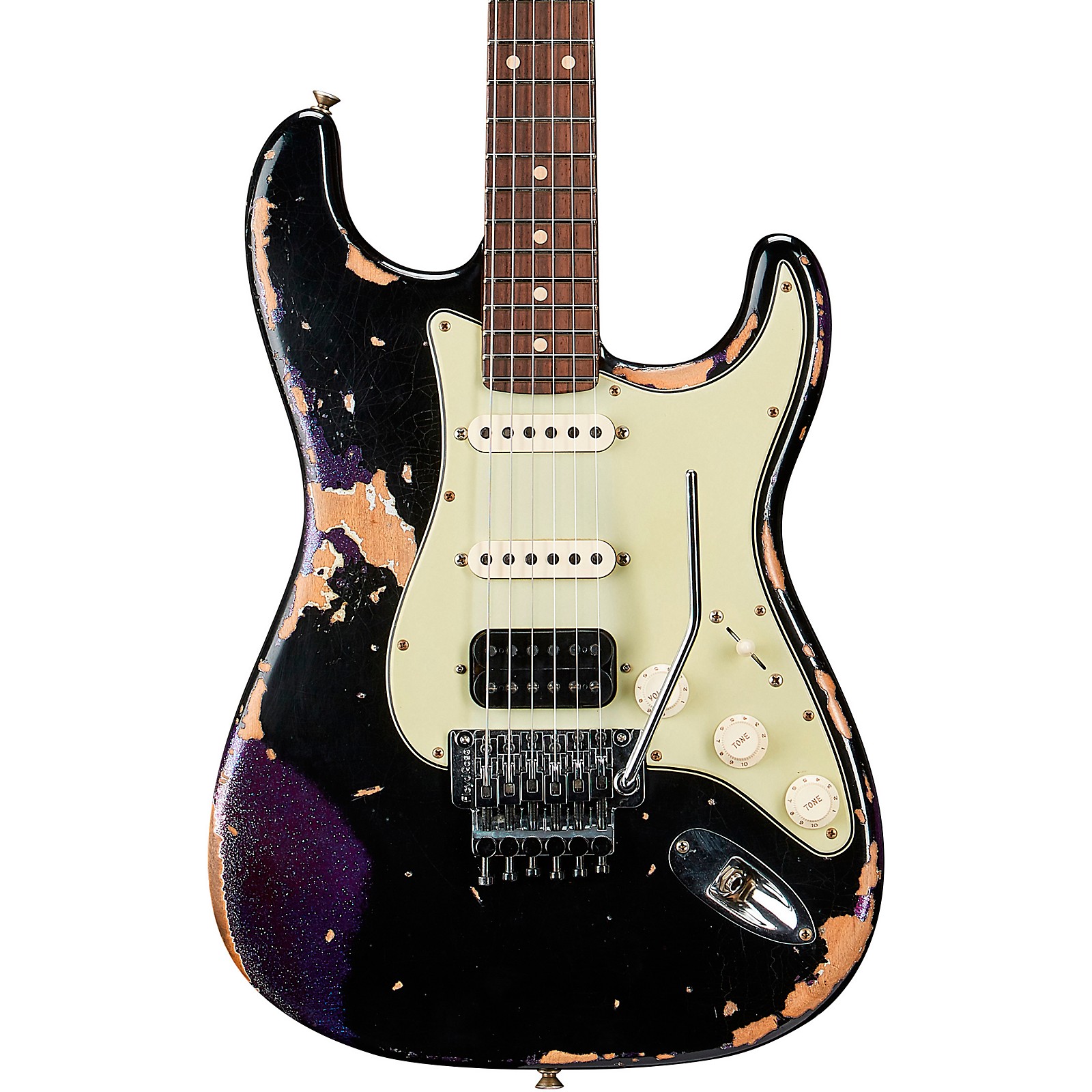 Black strat purple pickguard deals