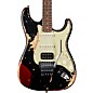 Fender Custom Shop SuperNova Stratocaster HSS Heavy Relic Floyd Rose Electric Guitar Black over Red Sparkle thumbnail