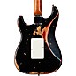 Fender Custom Shop SuperNova Stratocaster HSS Heavy Relic Floyd Rose Electric Guitar Black over Red Sparkle