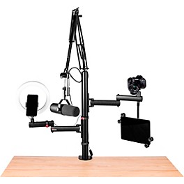 Gator Frameworks ID Series All-In-One Content Creator Tree with Light, Mic & Camera Attachments