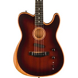 Fender American Acoustasonic T... Fender American Acoustasonic Telecaster All-Mahogany Acoustic-Electric Guitar Bourbon Burst