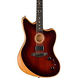 Fender American Acoustasonic J... Fender American Acoustasonic Jazzmaster All-Mahogany Acoustic-Electric Guitar Bourbon Burst