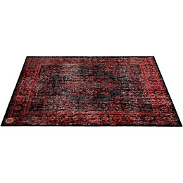 DRUMnBASE Vintage Persian Style Stage Rug Black Red 6 x 5.25 ft.