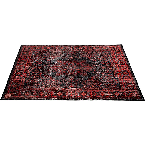 DRUMnBASE Vintage Persian Style Stage Rug Black Red 6 x 5.25 ft.