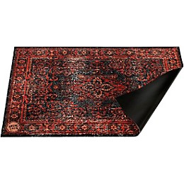 DRUMnBASE Vintage Persian Style Stage Rug Black Red 4.26 x 3 ft.