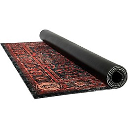 DRUMnBASE Vintage Persian Style Stage Rug Black Red 4.26 x 3 ft.