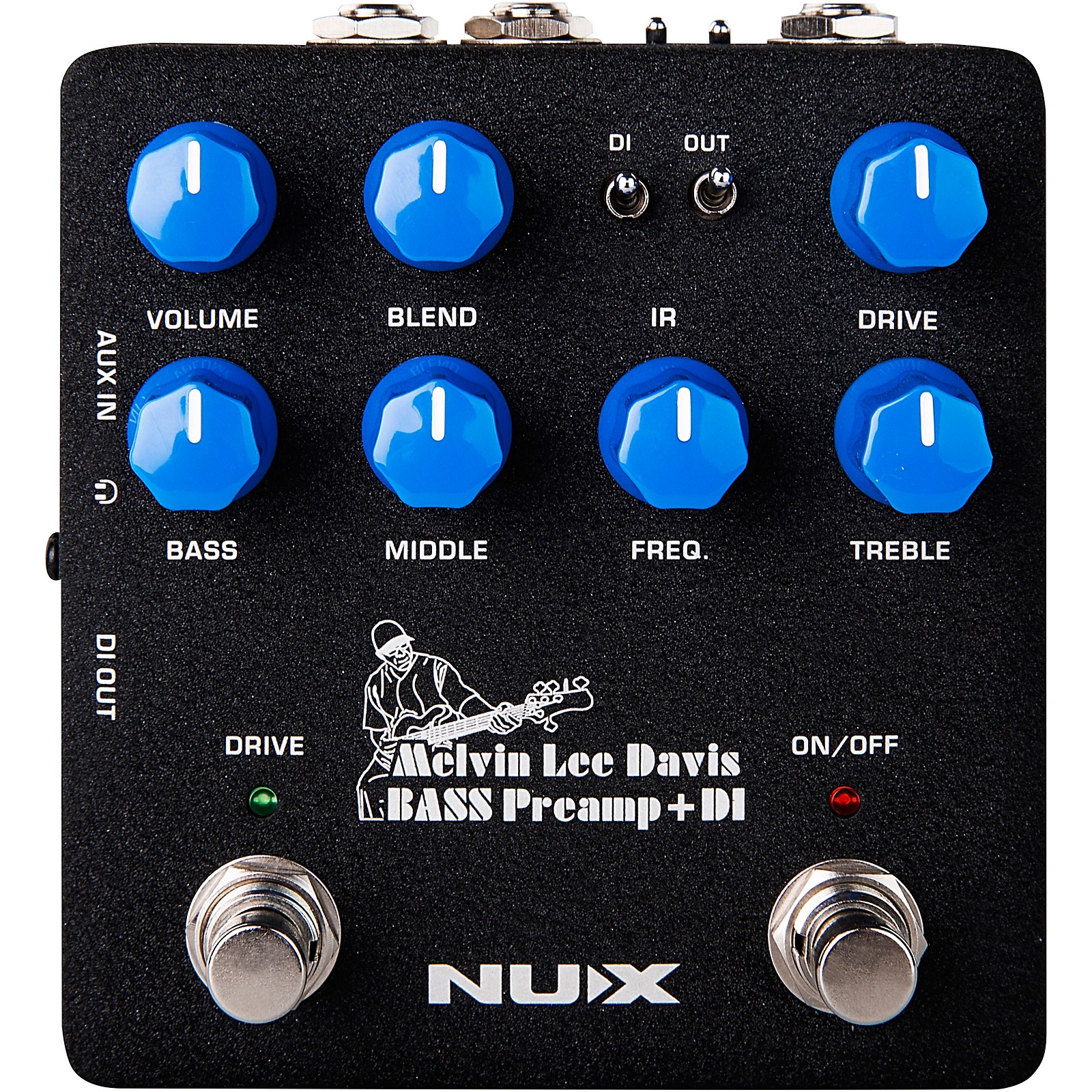 NUX Melvin Lee Davis Bass Preamp + DI Pedal Black | Guitar Center