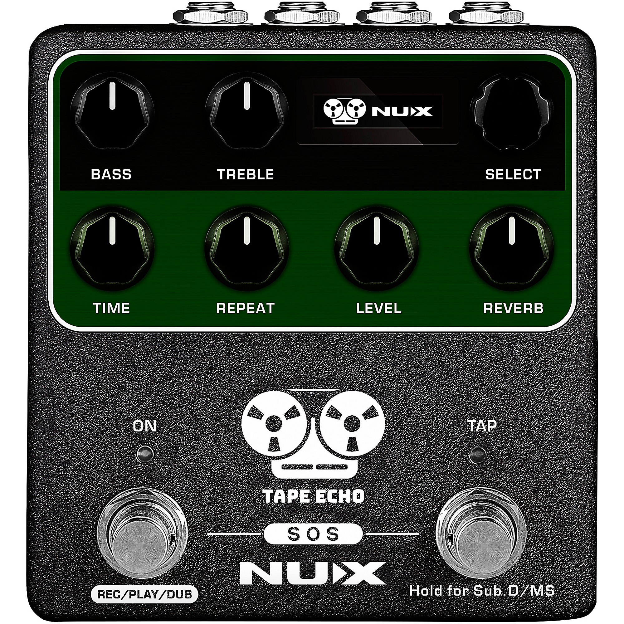 NUX Tape Echo Multi Tape Head Space Echo With Tap Tempo and Looper Effects  Pedal Black