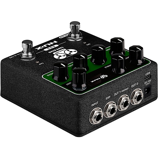 NUX Tape Echo Multi Tape Head Space Echo With Tap Tempo and Looper Effects Pedal Black