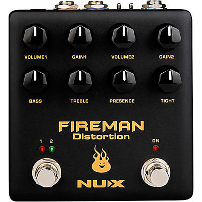 Nux Fireman Dual Distortion Effects Pedal Black for sale