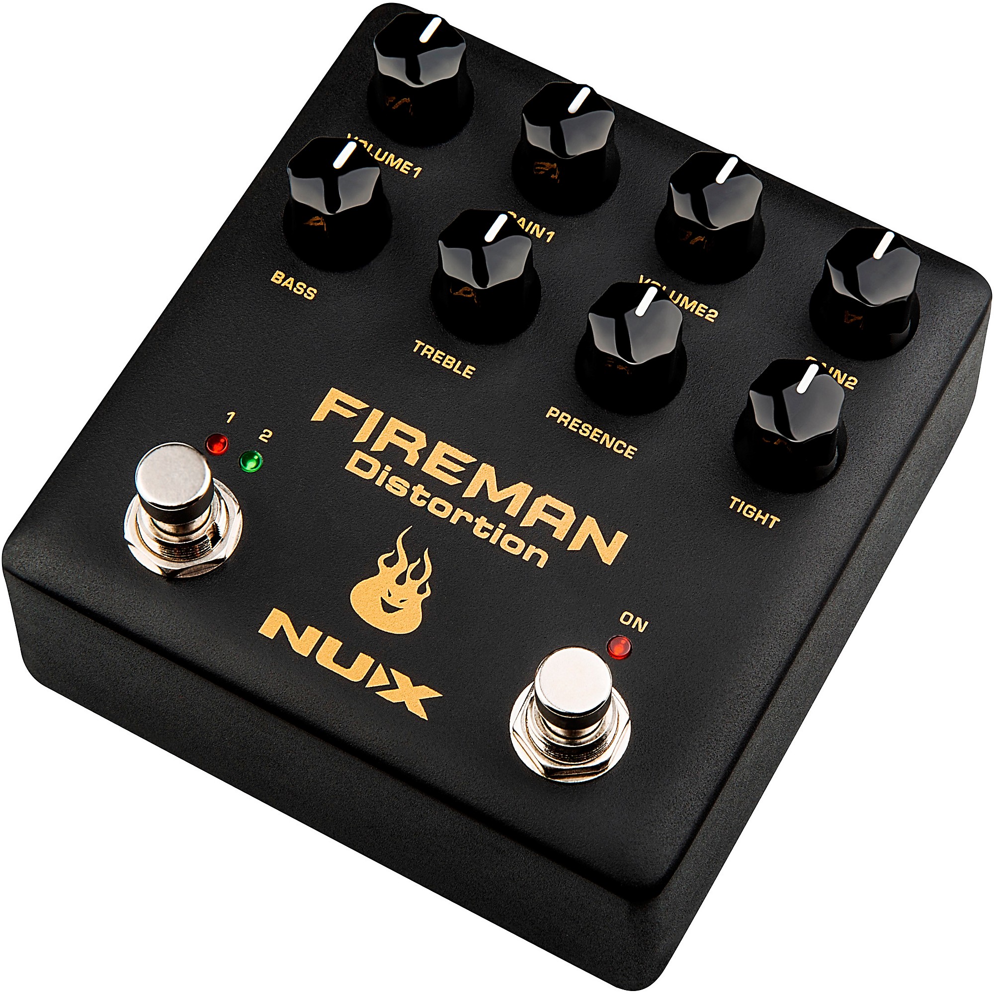 ギター nux Fireman NUX Fireman Dual Distortion Effects Pedal Black | Guitar Center