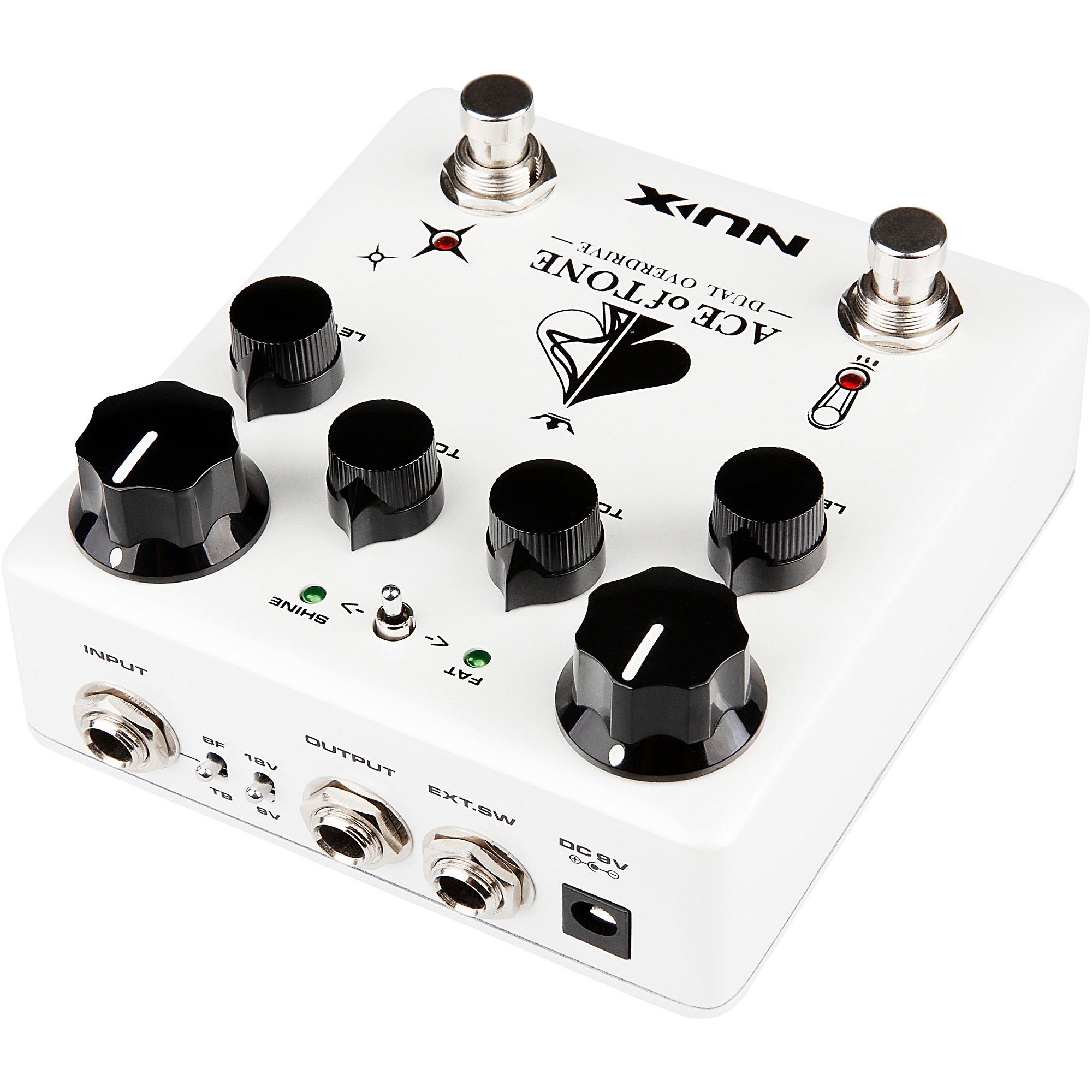 NUX ACE of TONE デュアルオーバードライブ NUX Ace of Tone Dual Overdrive Effects Pedal White | Guitar