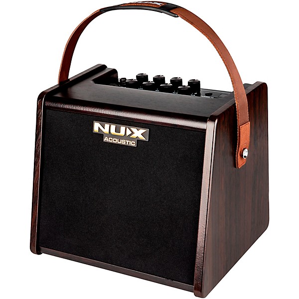 NUX Stageman AC 25 25W 2 Channel Modeling Rechargable Acoustic Amp with Bluetooth Brown