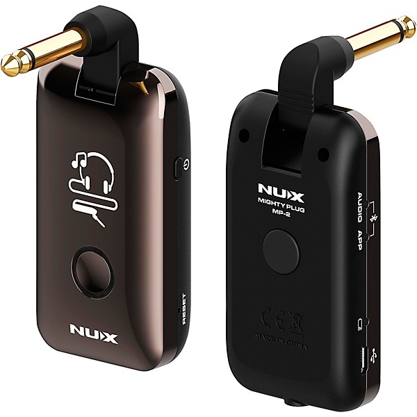 NUX Mighty Plug MP-2 Guitar and Bass Modeling Headphone Amplug With Bluetooth Black