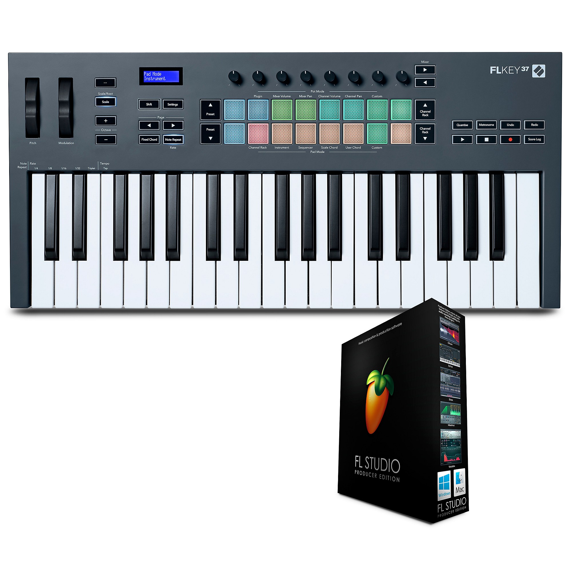 Novation FLkey 37 MIDI Keyboard With FL Studio 20 Producer Edition | Guitar  Center