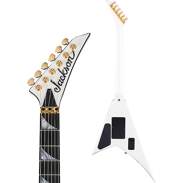 Jackson MJ Series Rhoads RR24-MG Electric Guitar White with Black Pinstripes