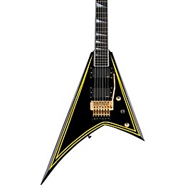 Jackson MJ Series Rhoads RR24-MG Electric Guitar Black with Yellow Pinstripes