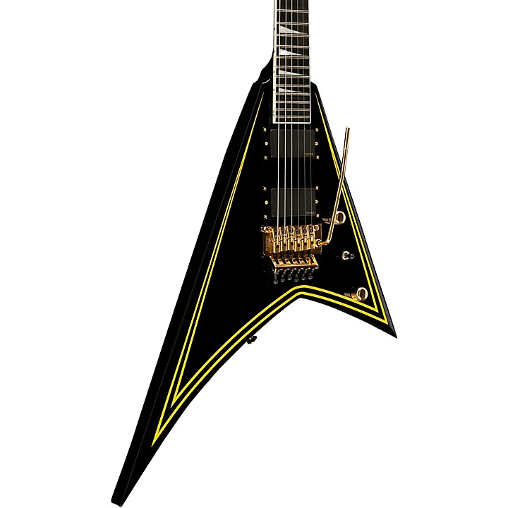 Jackson MJ Series Rhoads RR24-MG Electric Guitar Black with Yellow