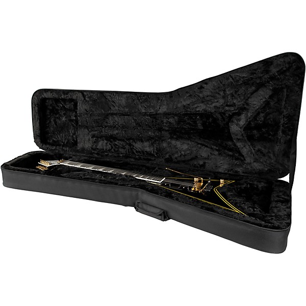 Jackson MJ Series Rhoads RR24-MG Electric Guitar Black with Yellow Pinstripes