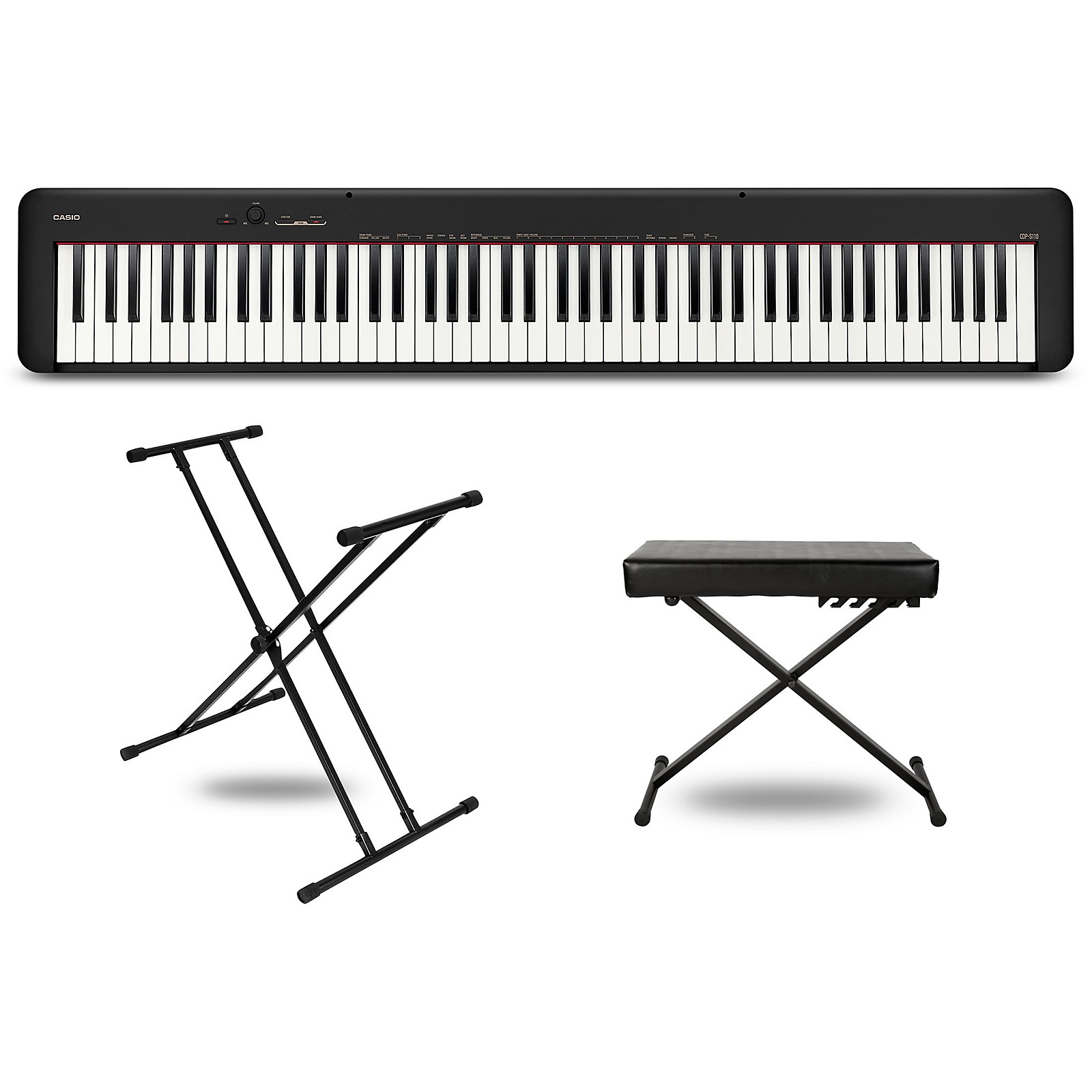 Casio CDP-S110 Digital Piano and Bench Black Essentials | Guitar