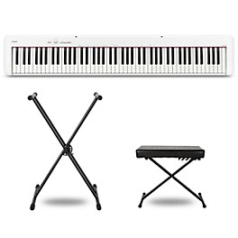 Casio CDP-S110 Digital Piano With X-Stand and... Casio CDP-S110 Digital Piano With X-Stand and Bench White Essentials Package